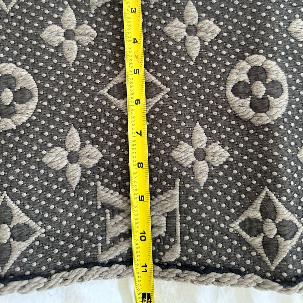 LOUIS VUITTON M72242 Esharp Logomania Scarf Verone gray wool/silk Women - Picture 7 of 12